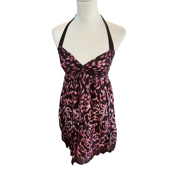 ANN TAYLOR LOFT empire waist halter dress 100% cotton lined size 2 - Picture 3 of 9